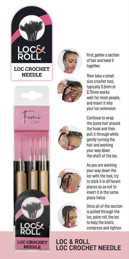 JANET COLLECTION LOC AND ROLL LOC CROCHET NEEDLE