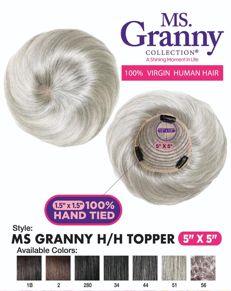 MS.GRANNY 100% HUMAN HAIR TOPPER